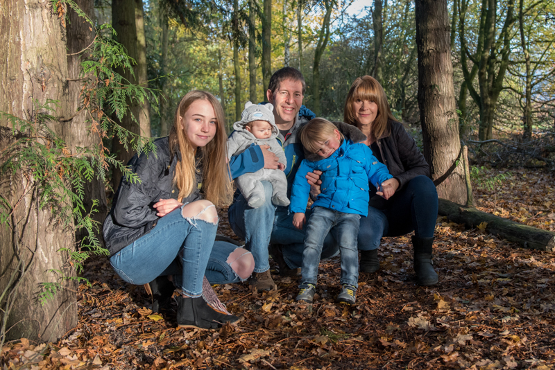 Family group in the wood